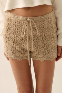 Promesa - Cable Crochet Shorts