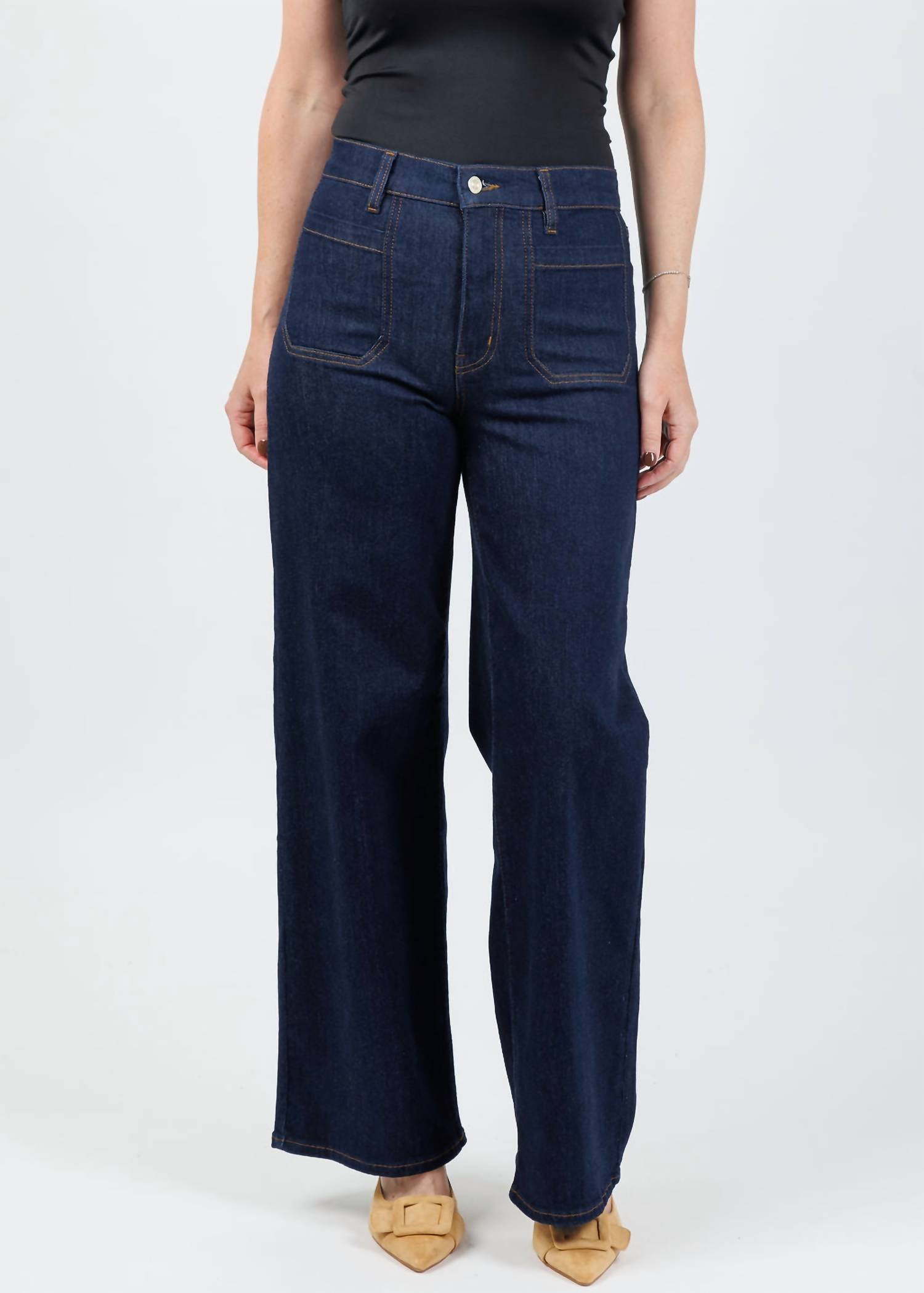 Frame - Le Slim Palazzo Modernist Pocket Jeans