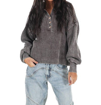 Zenana - Always on Point Collared Sweater