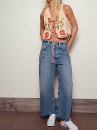 Urban Daizy - Boho Embroidered Tie Front Western Vest