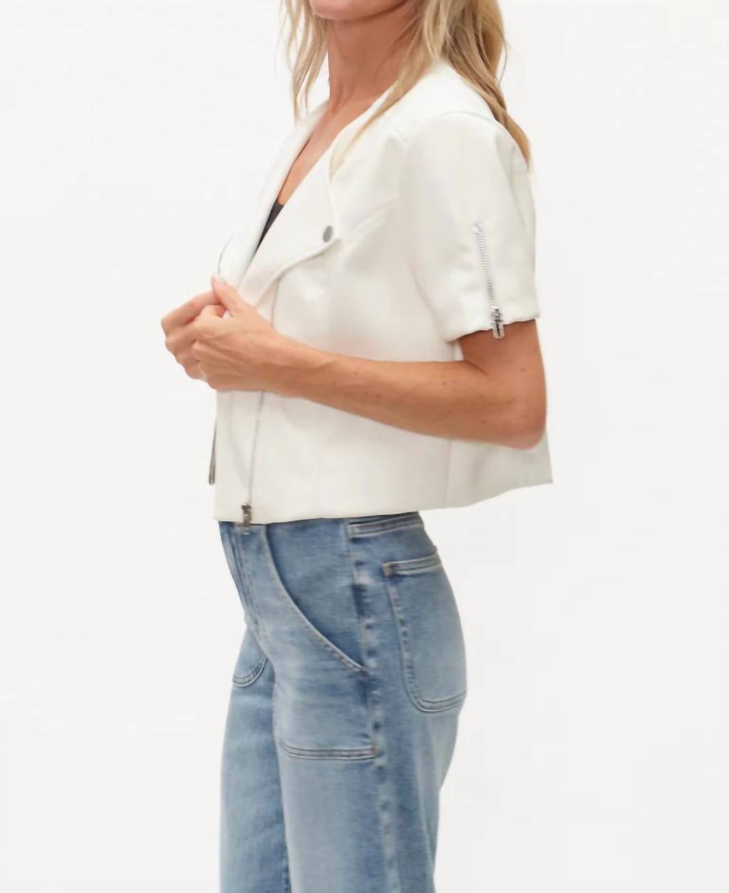Six/Fifty - Suri Leather Moto Jacket