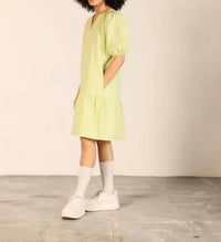 Maude Vivante - Trixie V Neck Puff Sleeves Dress
