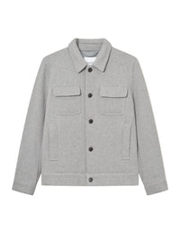 Les Deux Nash Twill Wool Jacket in grey - men's jacket - detail view