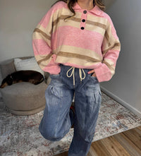 &Merci - Sutton Striped Rugby Sweater