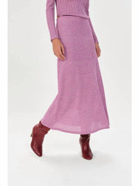 Maria Cher Medanos Minerva Midi Skirt in orchid - women's skirt - detail view