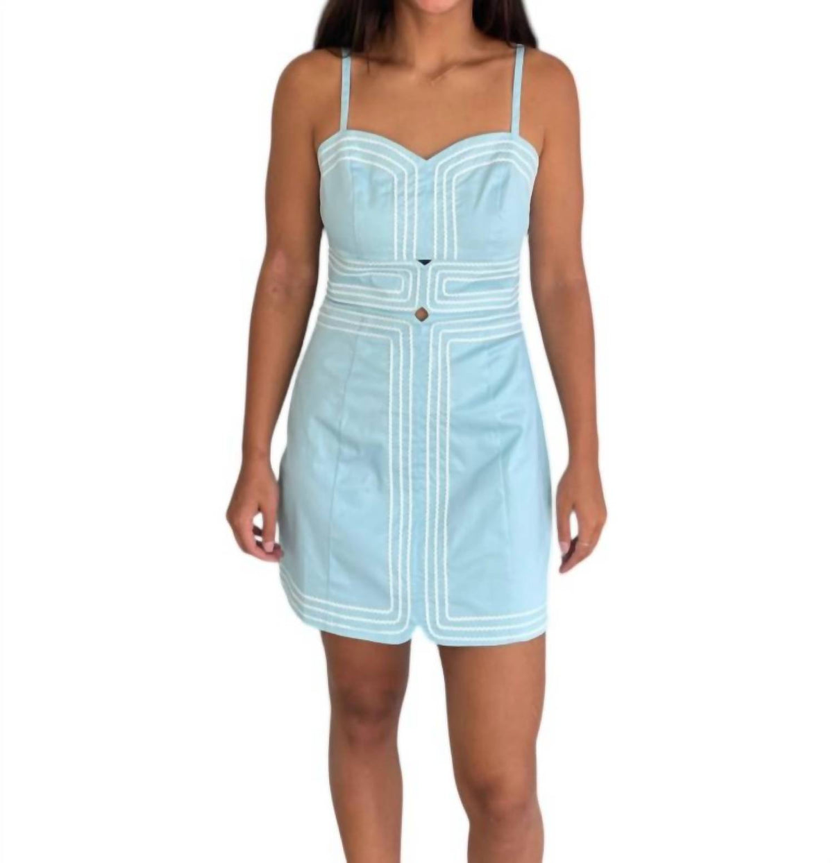 Baby Pink - Charlotte Bold Lace Trim Dress