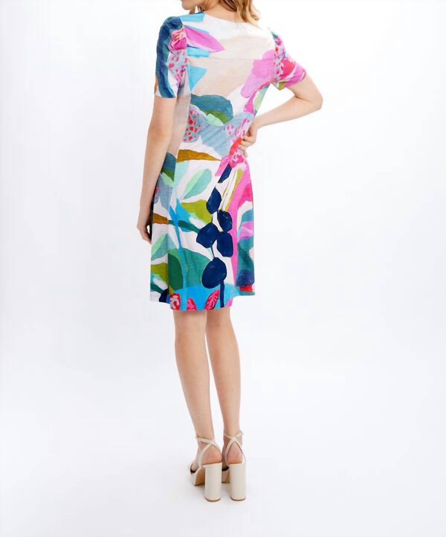 Dolcezza - Abstract Brush Stroke Mini Dress