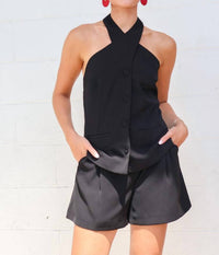 French Connection - Harry Suiting Wide Leg Shorts