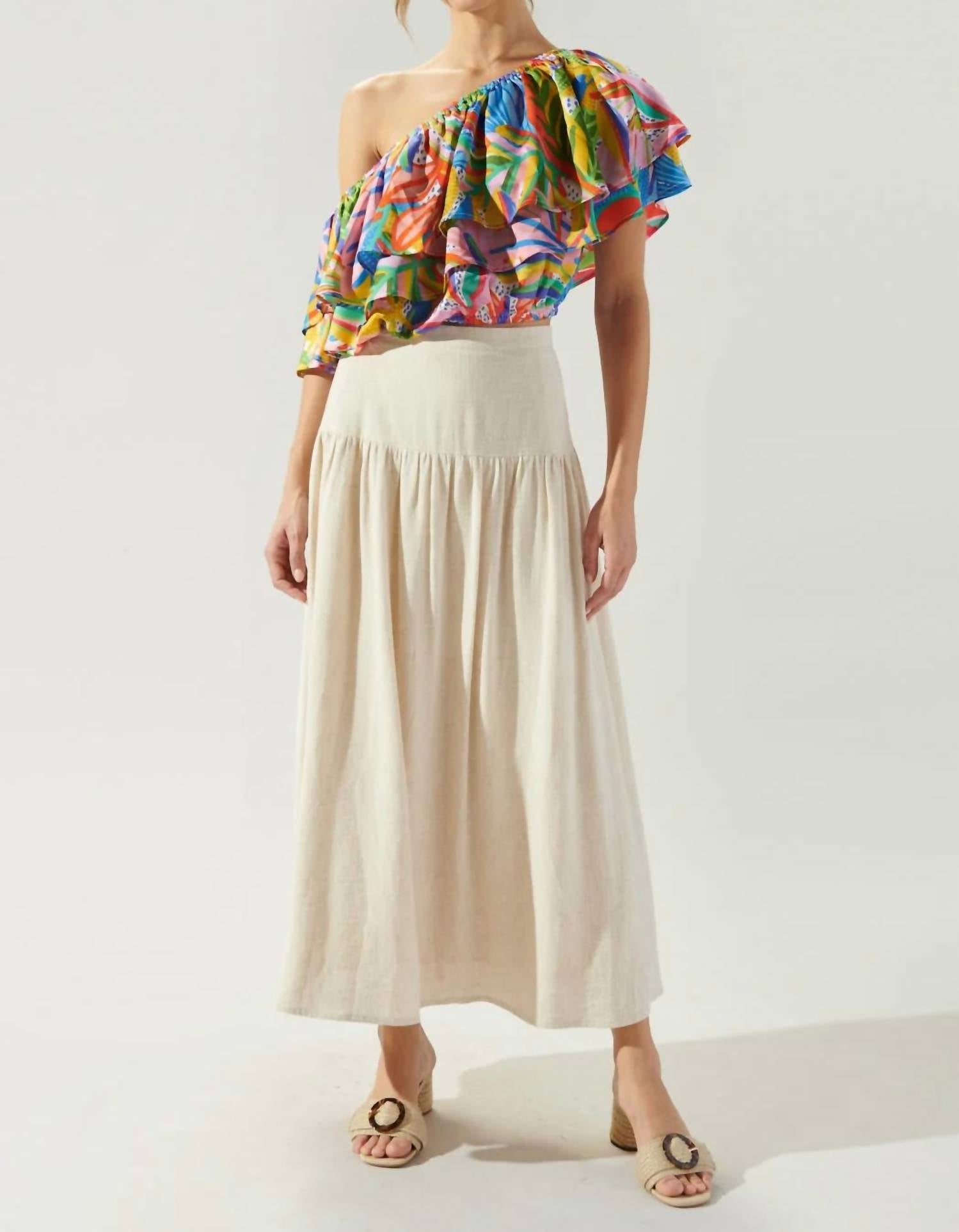 Sugarlips - Nadine One Shoulder Ruffle Blouse