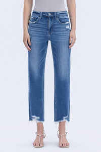 Lovervet - High Rise Crop Straight Leg Jeans