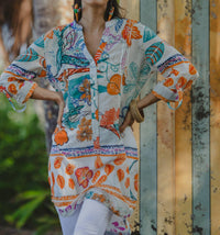 Kikisol - Artisan Tamarind Beaded Embroidered Tunic Top