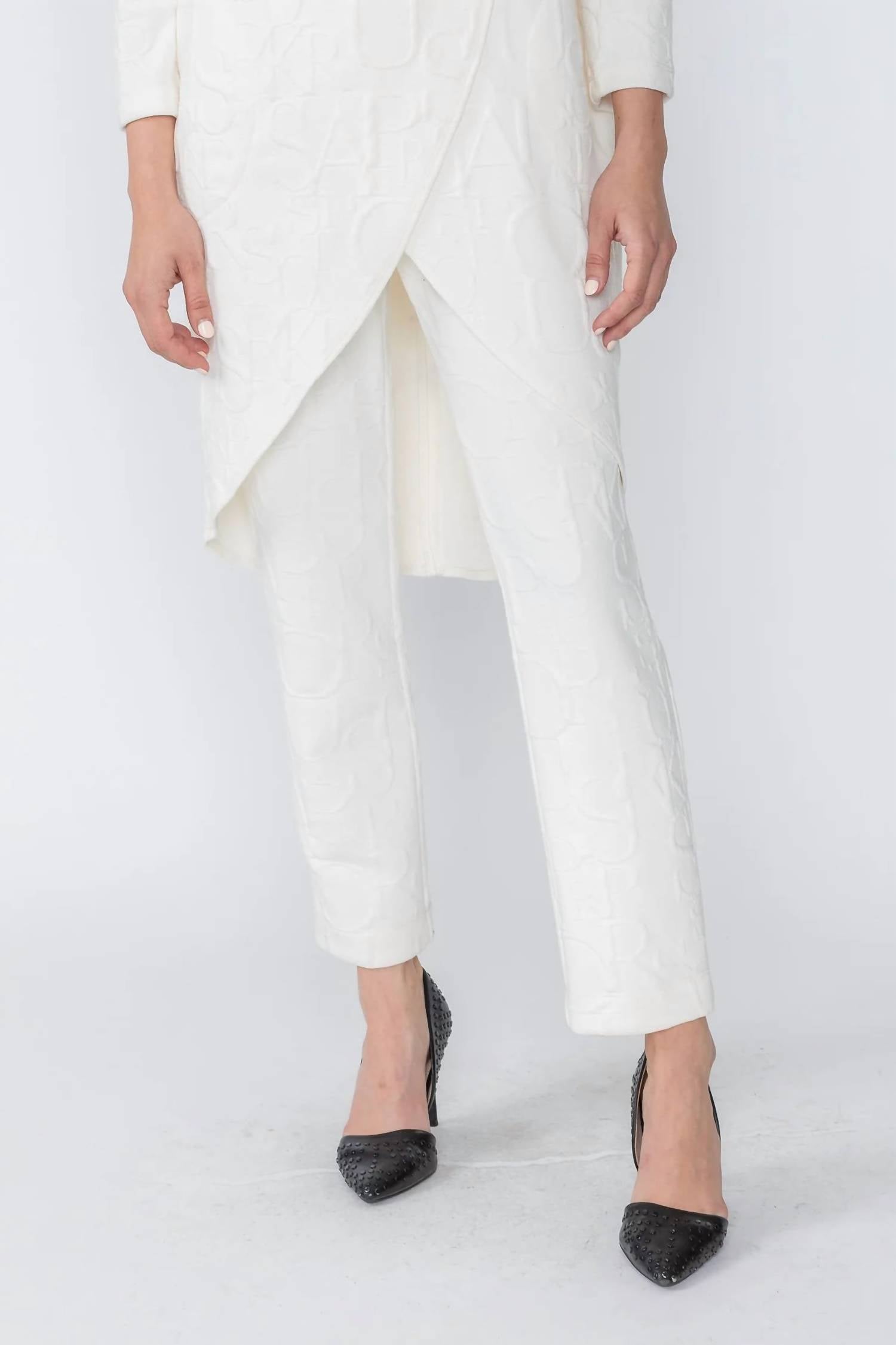 Ic Collection - Women's Waist Elastic Slim Fit Pants