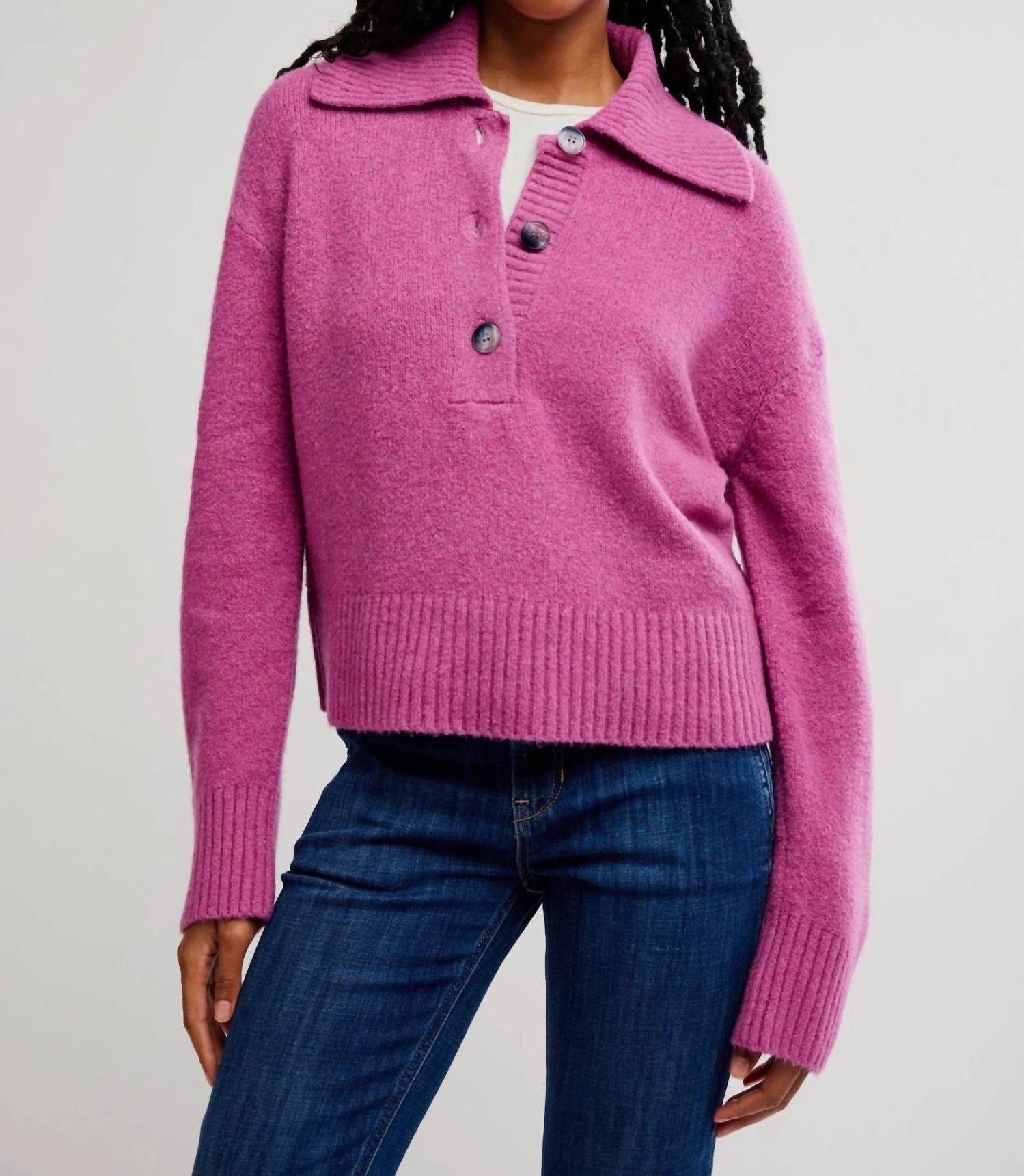 Free People - Trading Up Polo Sweater