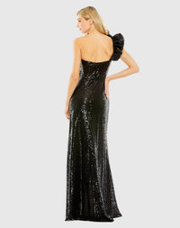 MAC DUGGAL Sequin Gown in black - women's dress - alternate view