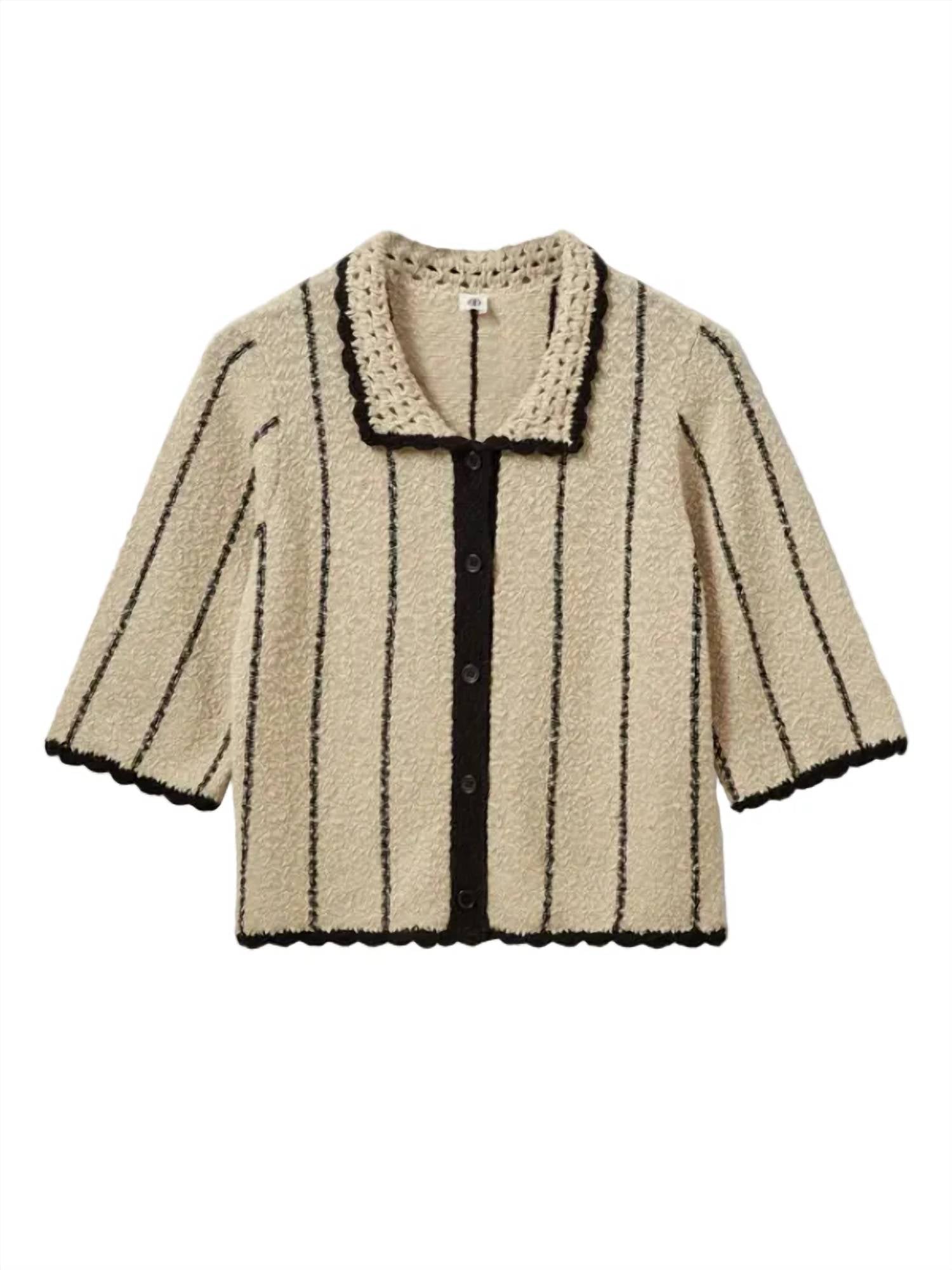The Garment - April Crochet Polo Top