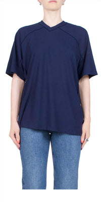 6397 Inside Out V-neck Top in ink - women's shirt