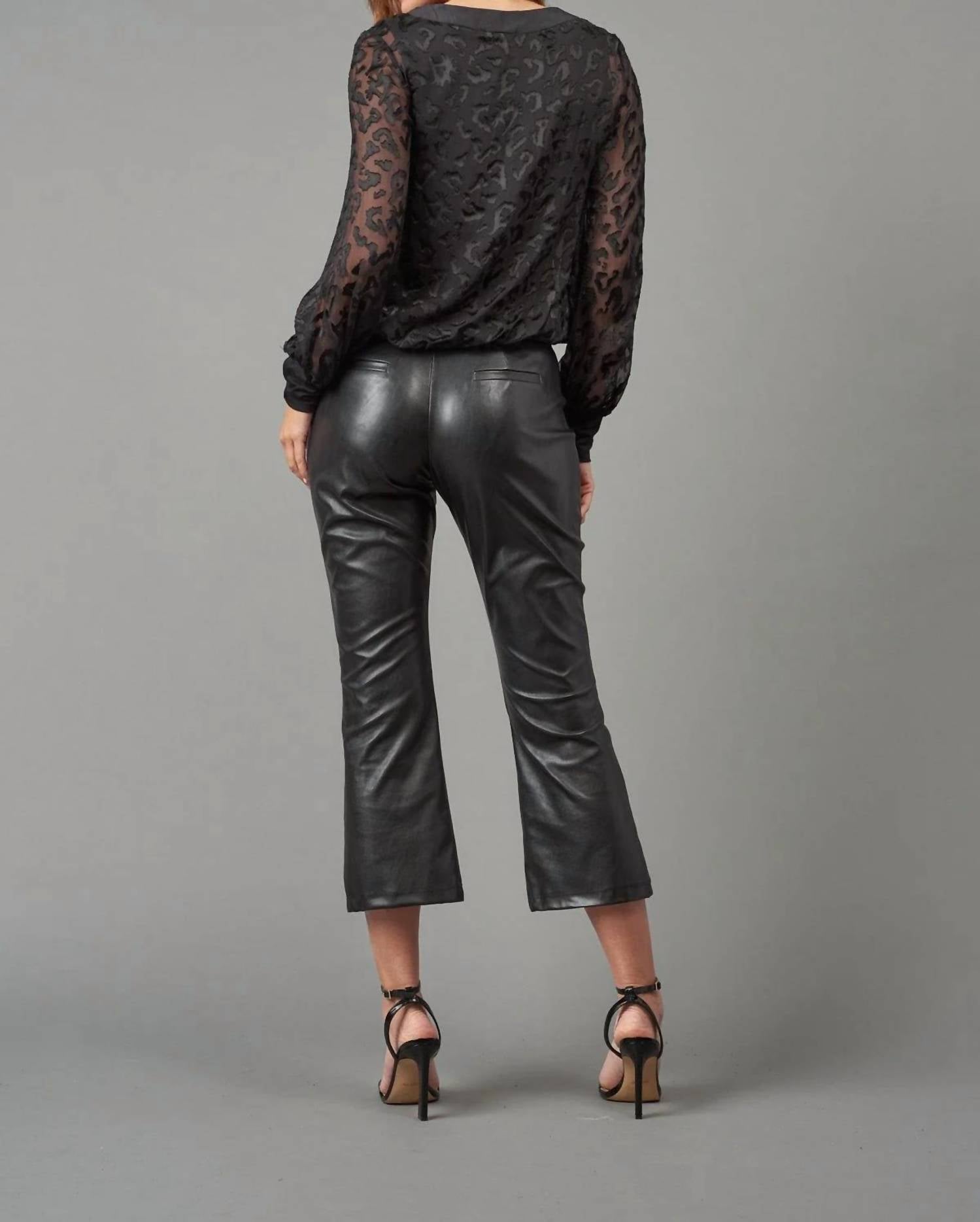 Lola & Sophie - Vegan Leather Cropped Pant