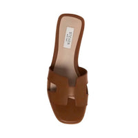 STEVE MADDEN Women's Haydn Leather Sandal in cognac - women's flats - view 4