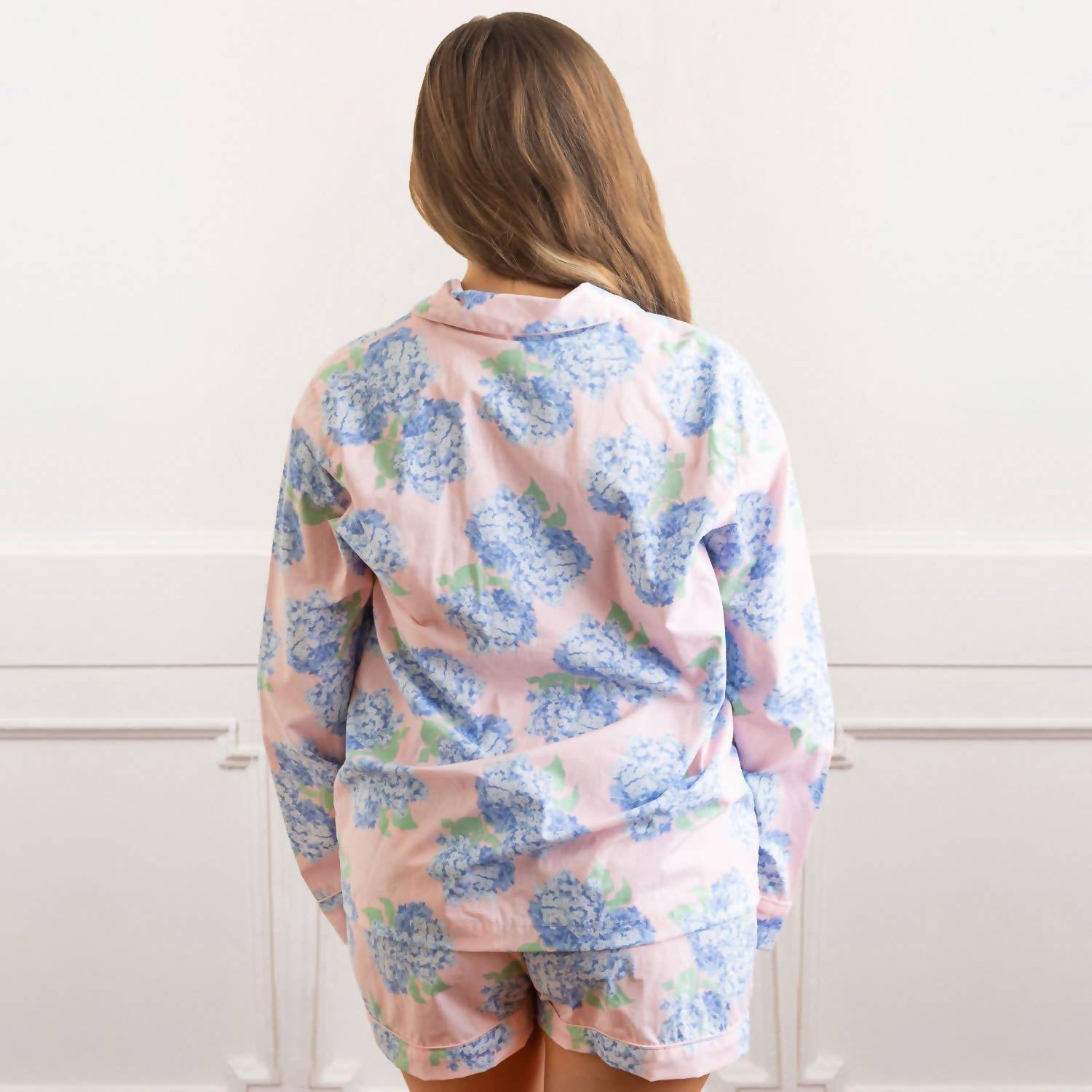 8 Oak Lane - Hydrangea Pj Set With Shorts & Long Sleeve Top
