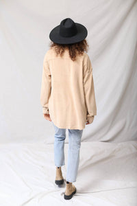 Bailey Rose - Soft Teddy Button Up Jacket
