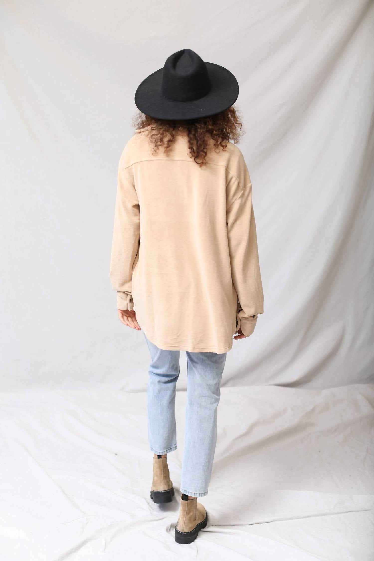 Bailey Rose - Soft Teddy Button Up Jacket