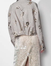 Greylin - Brielle Sequin Embroidered Jacket