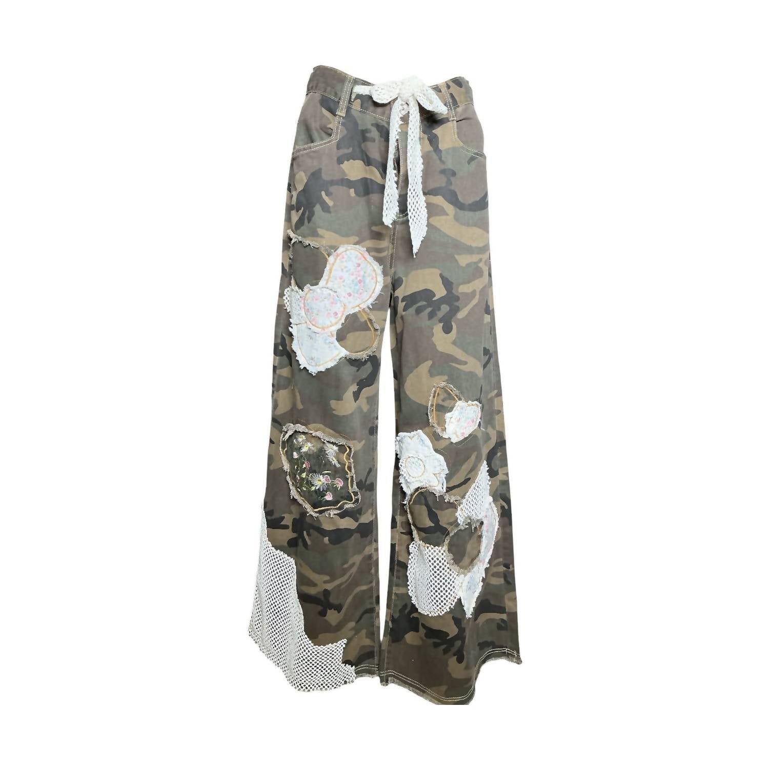 Pol - GI Jane Patchwork Wide Leg Pants