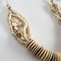 Bisjoux - Women's Handmade Bold Beaded Bone Necklace