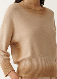 Fabiana Filippi - Sequin Cotton Linen Crew Neck Sweater