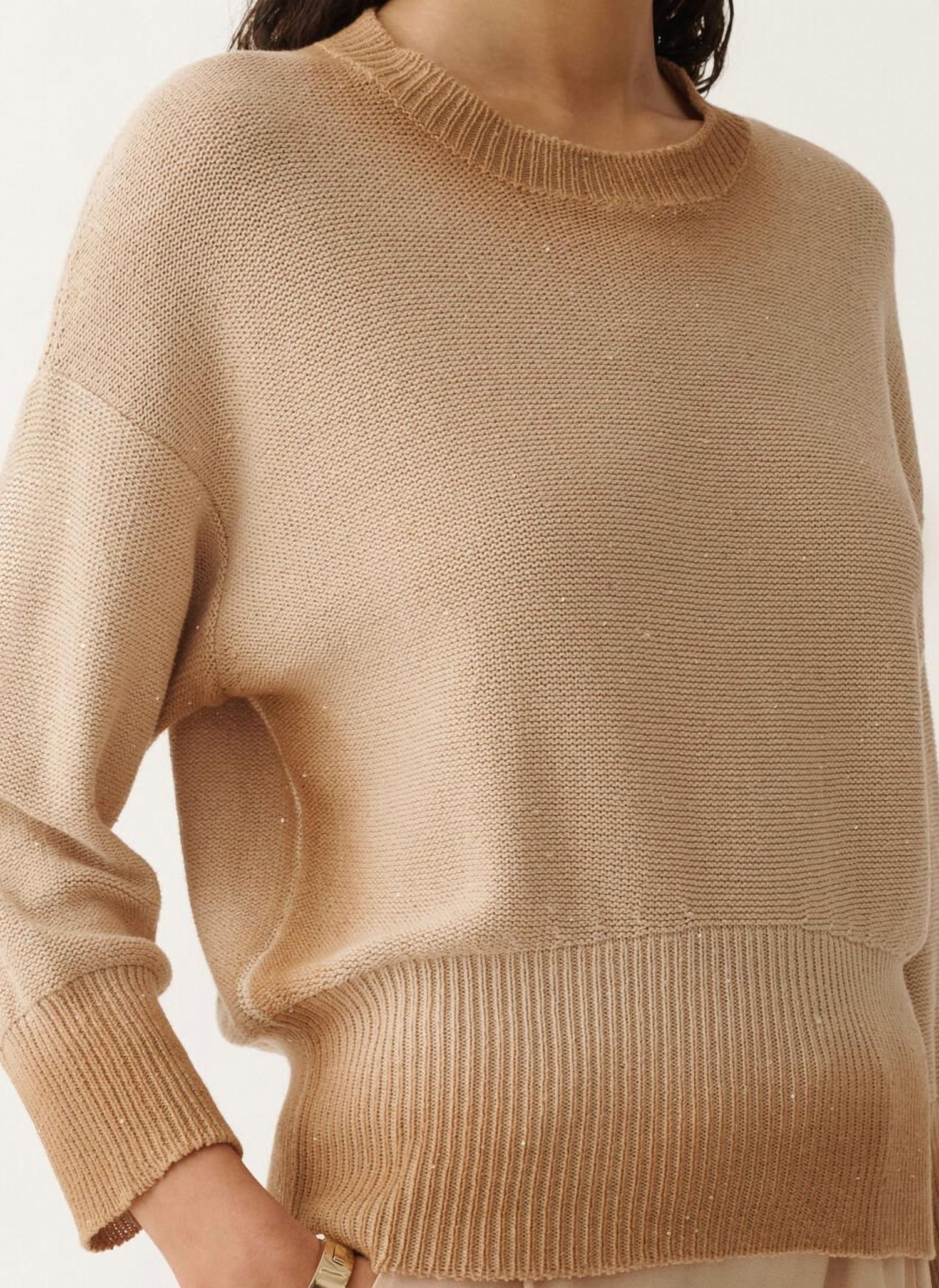 Fabiana Filippi - Sequin Cotton Linen Crew Neck Sweater
