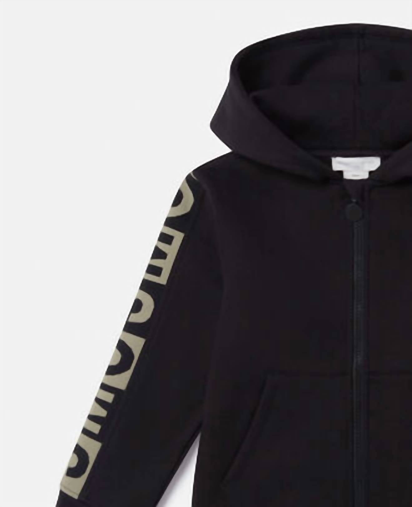 Stella Mccartney - Boys Zip Up Hoodie With Logo Tape