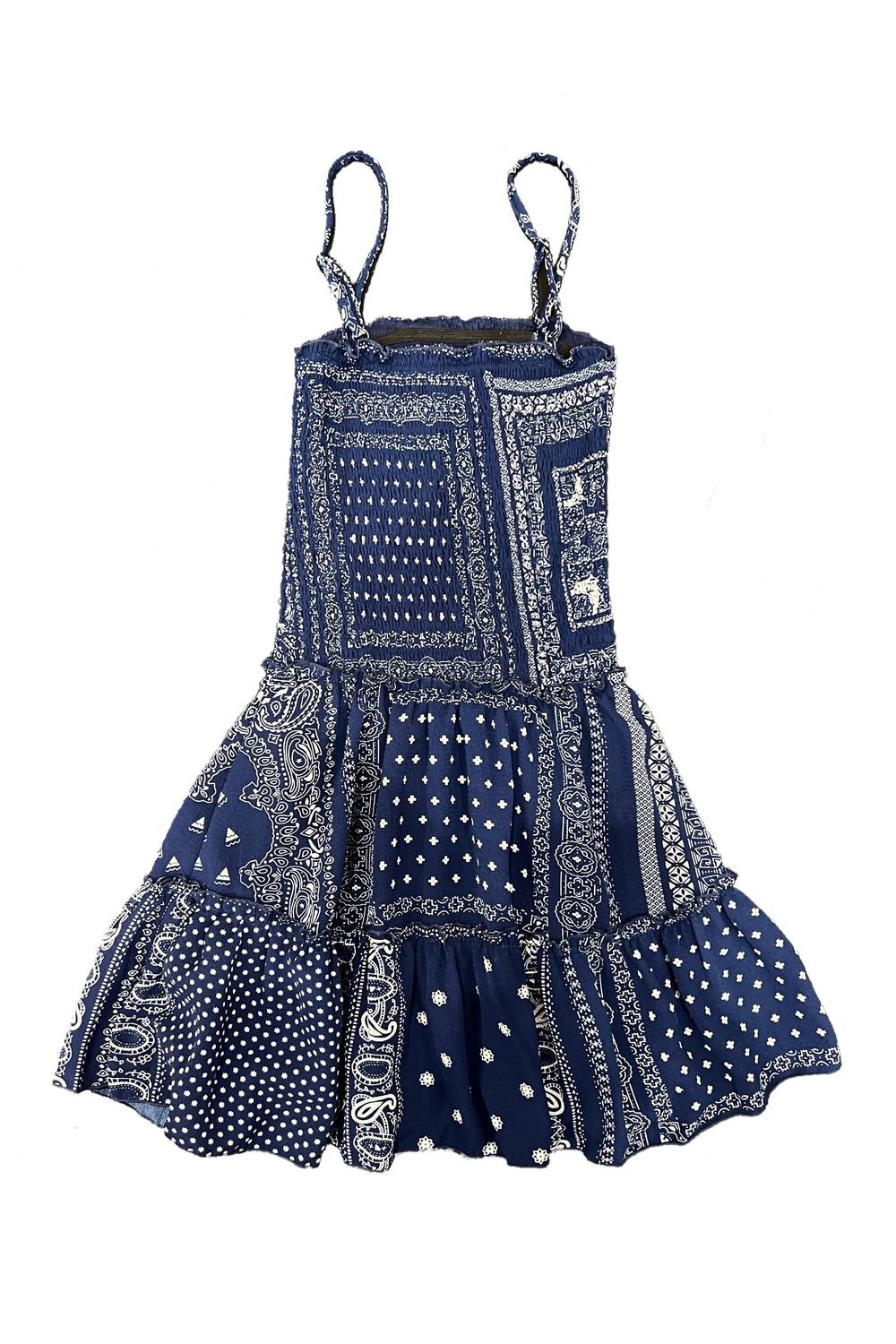 Flowers By Zoe - Girls Bandana Chiffon Smocked A-line Dress
