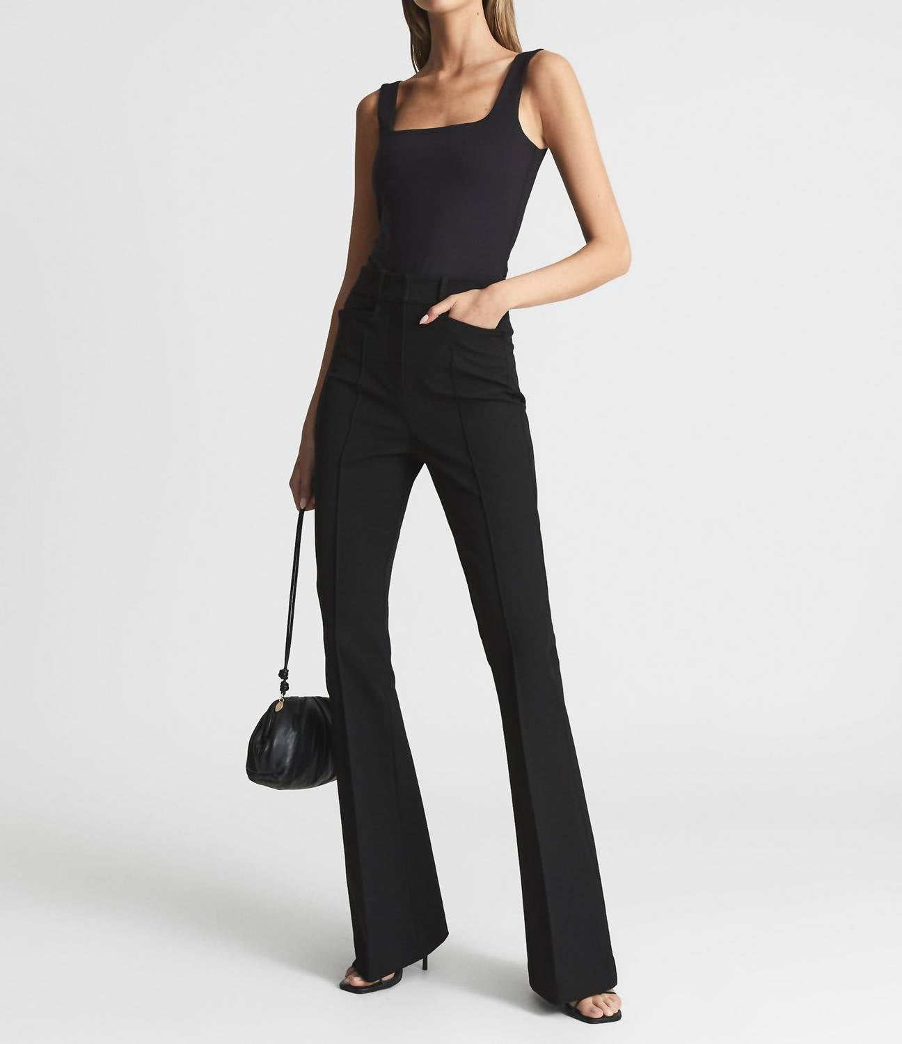Reiss - Dylan Flare Flared High Rise Trousers Pants