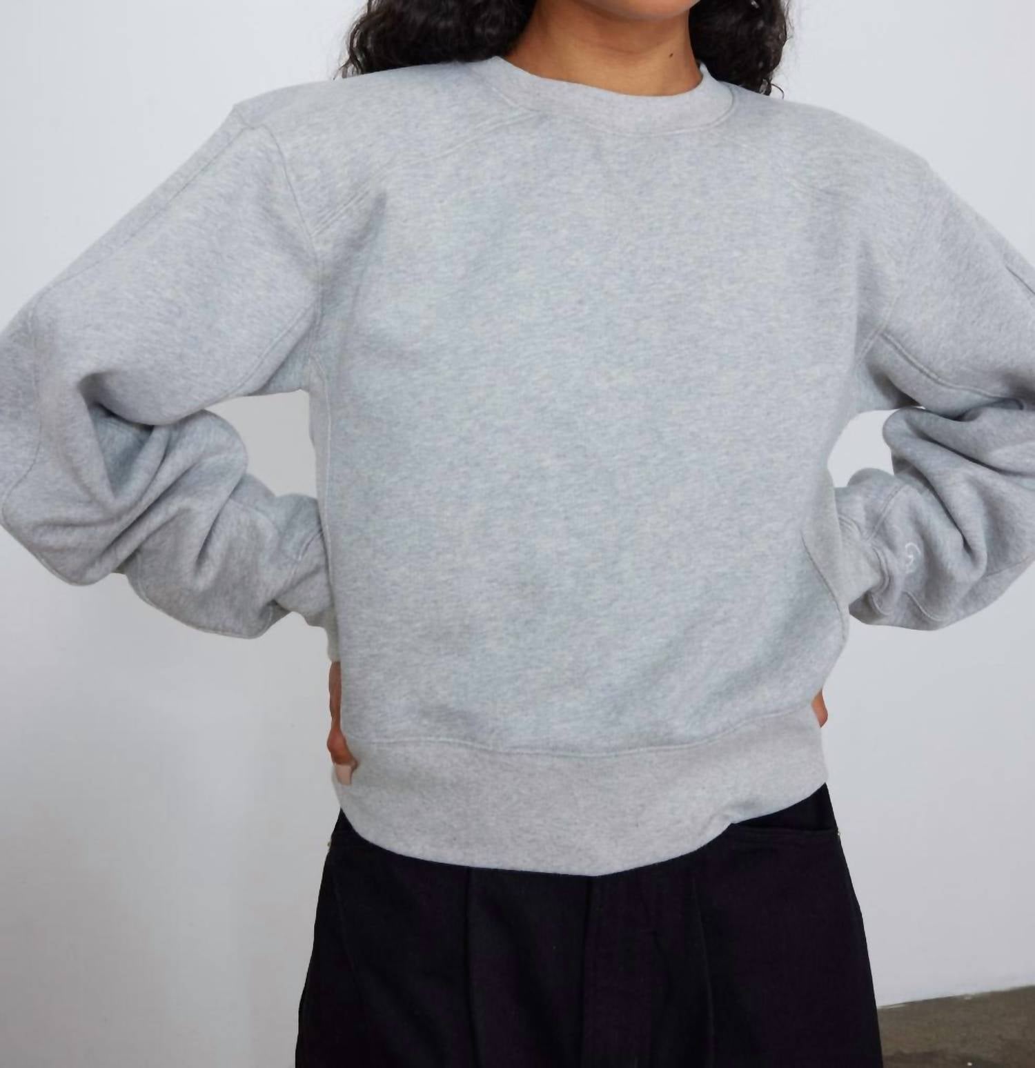 Ruadh Jura Crewneck Sweatshirt in heather grey - women's top - view 6