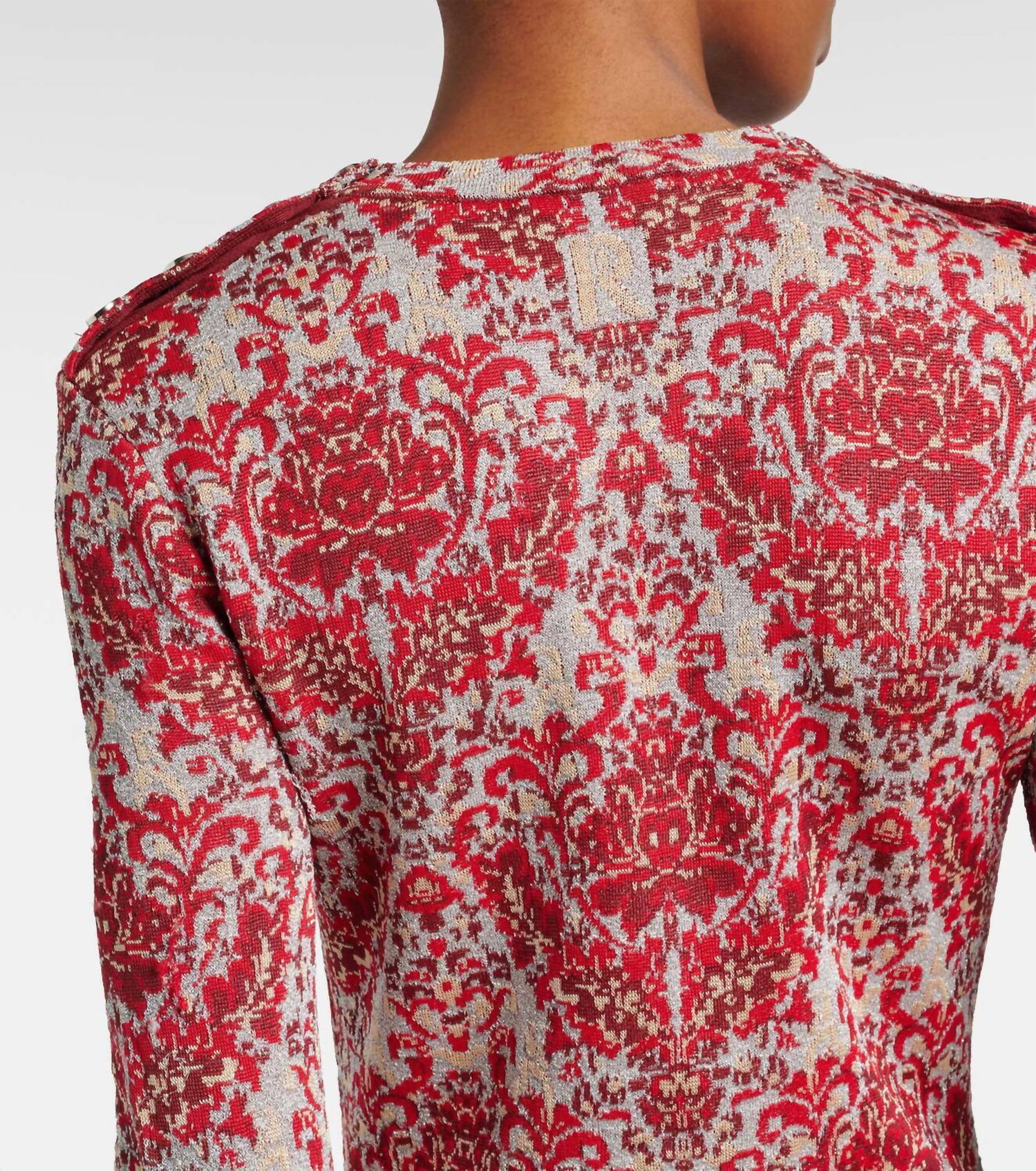 Rabanne - Long-sleeve Metallic Top