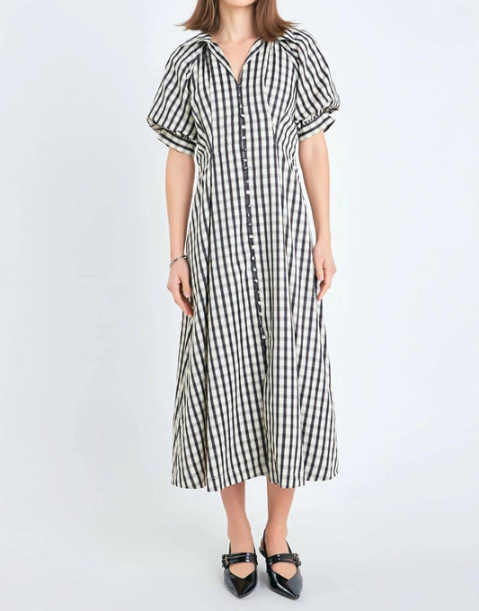 English Factory - Gingham Check Midi Dress