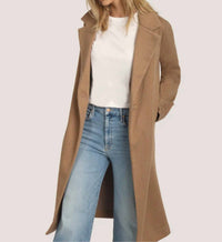 Dylan Woman’s Rowan Coat W/pockets in tan - women's jacket - detail view