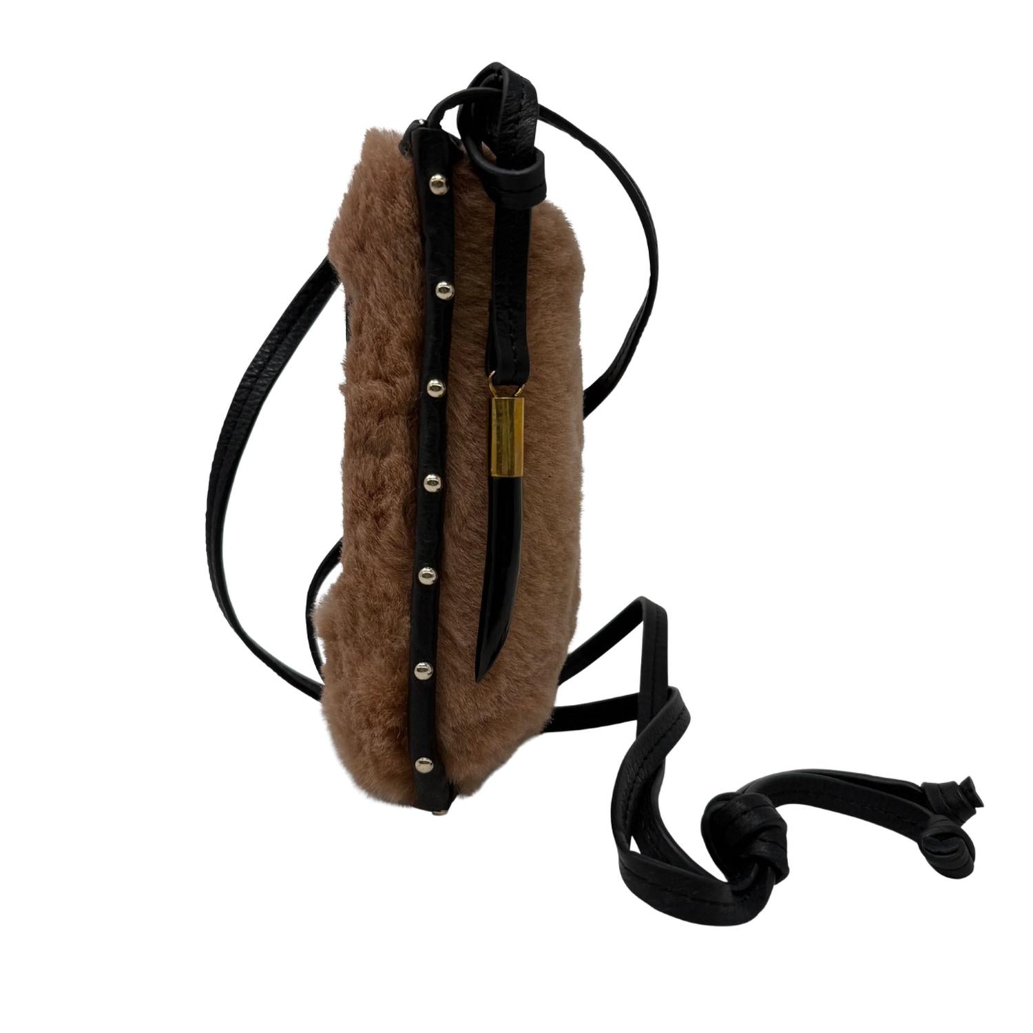 Kempton & Co. - Shearling Mini Sling Phone Crossbody Bag