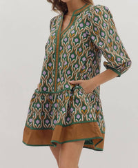 Entro - Peacock Mini Dress