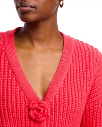 Stellah - FLOWER APPLIQUE CARDIGAN
