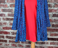Multiples - Women's Dot Print Flounce Hem Jacket