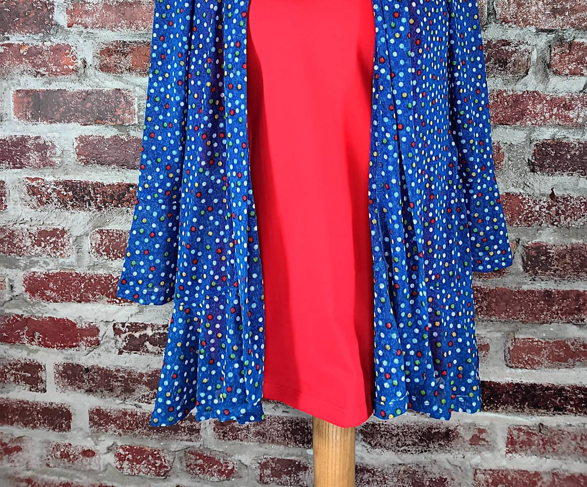 Multiples - Women's Dot Print Flounce Hem Jacket