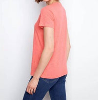 Charlie B - Linen Blend V-neck T-shirt