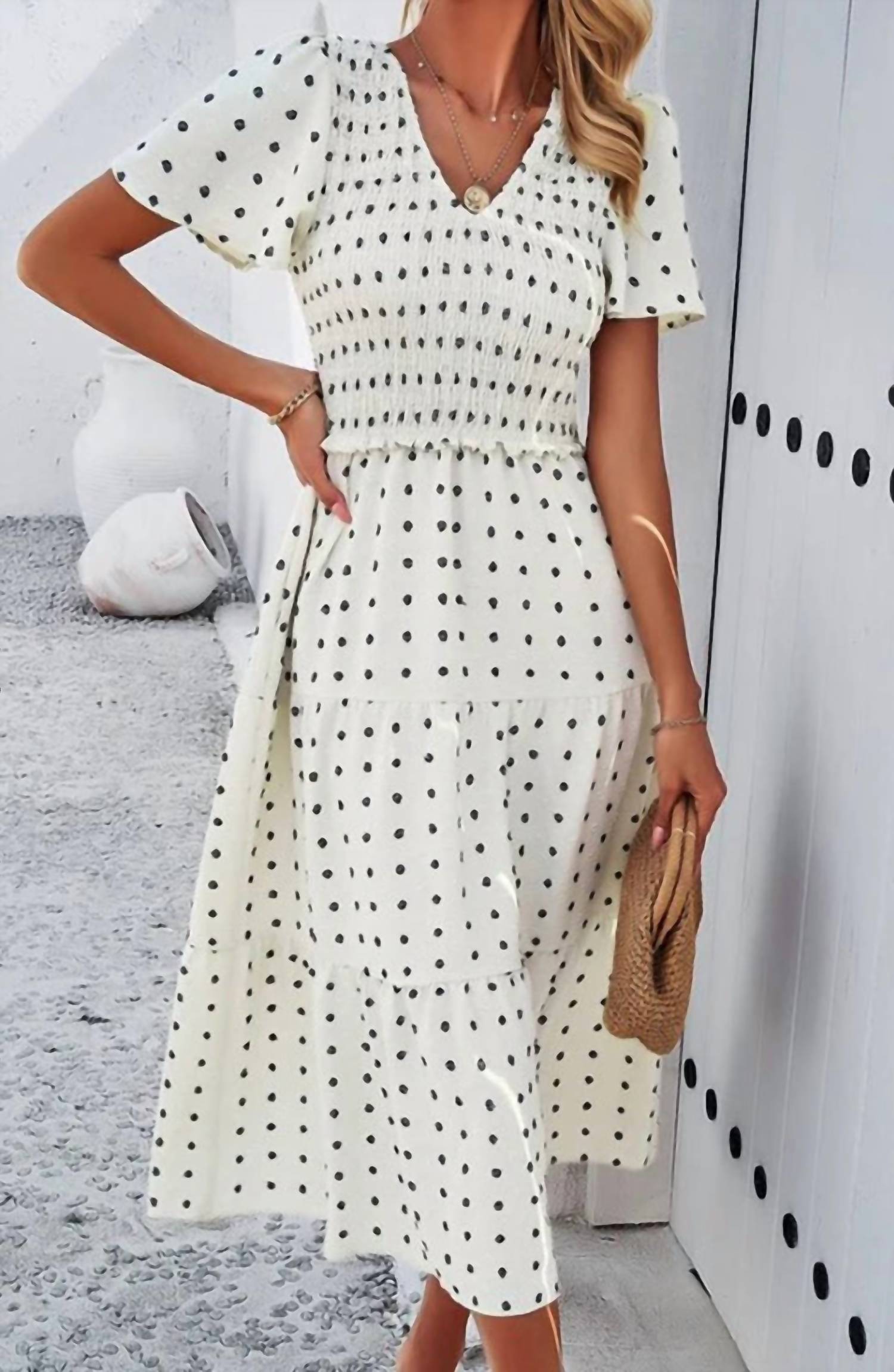 Trendsi - Smocked Midi Dress