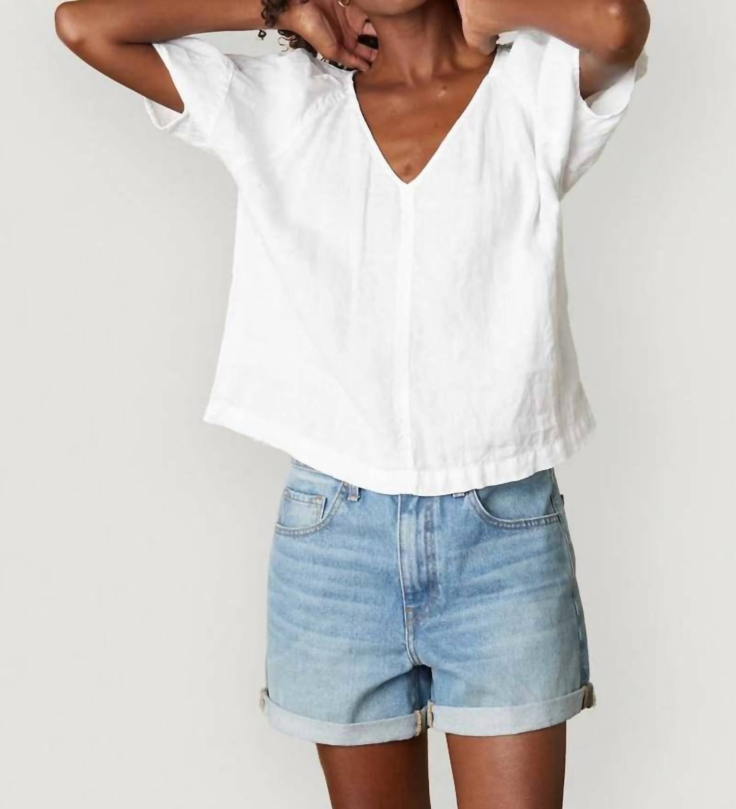 Velvet By Graham & Spencer - Mai Corduroy Puff Top