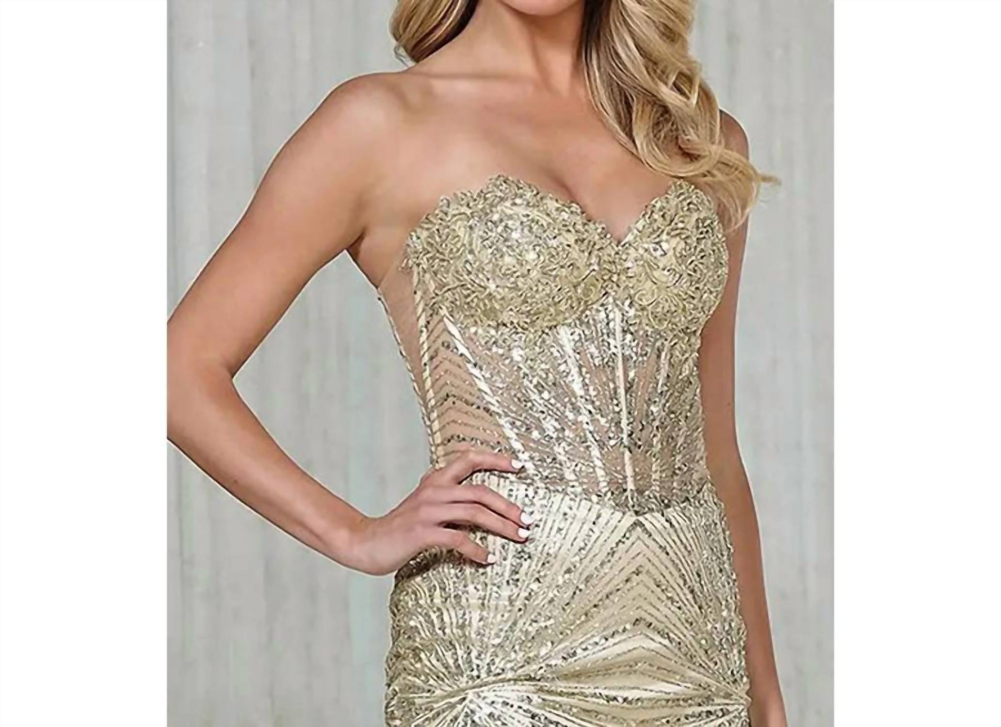 Babyfox - Shana Strapless Embellished Corset Homecoming Dress
