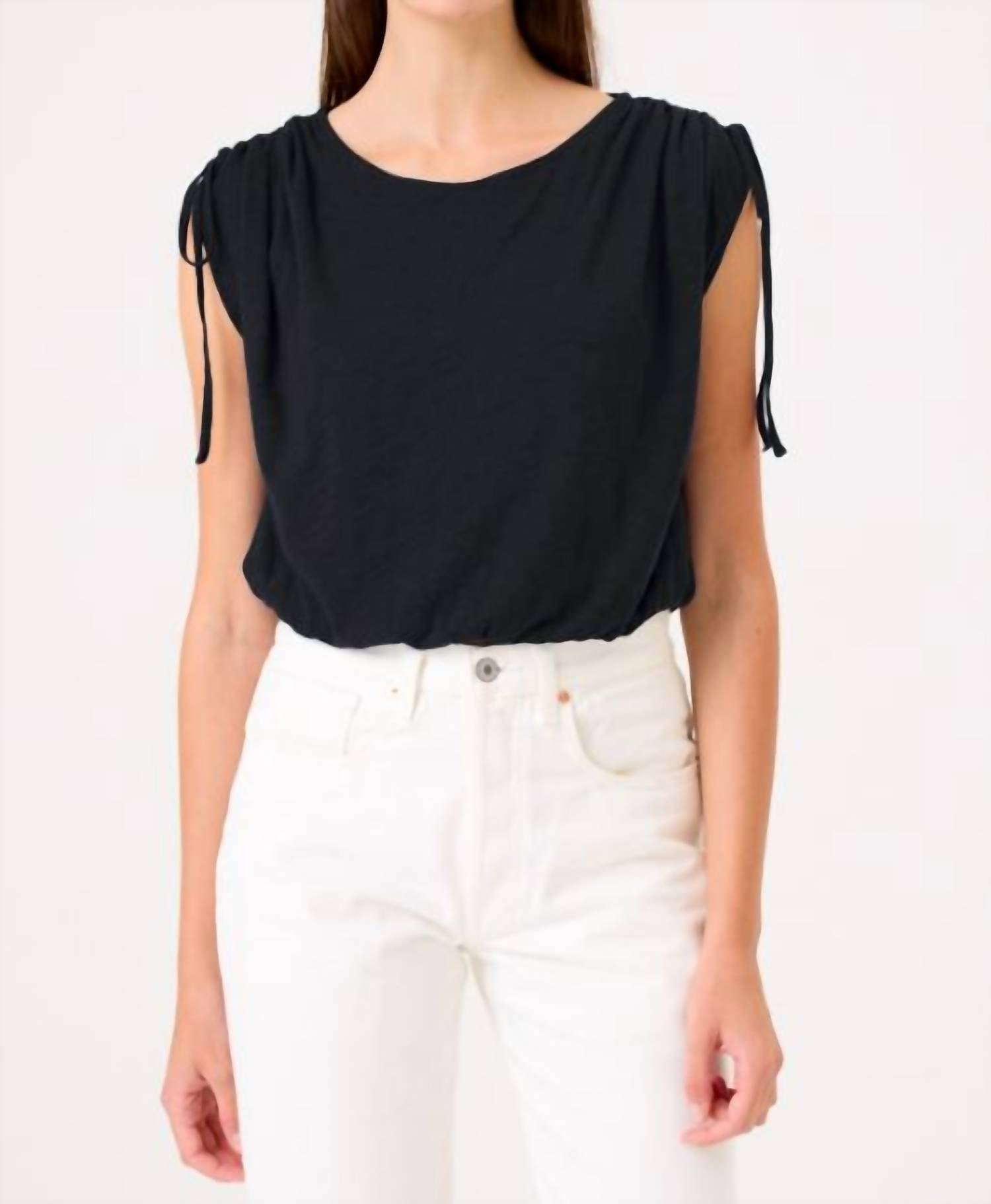 Goldie - Crop With Ruched Shoulder Top