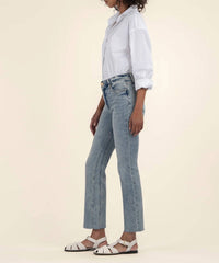 KUT FROM THE KLOTH Kelsey High Rise Fab Ab Ankle Flare Jeans in devotion - women's jeans - alternate view