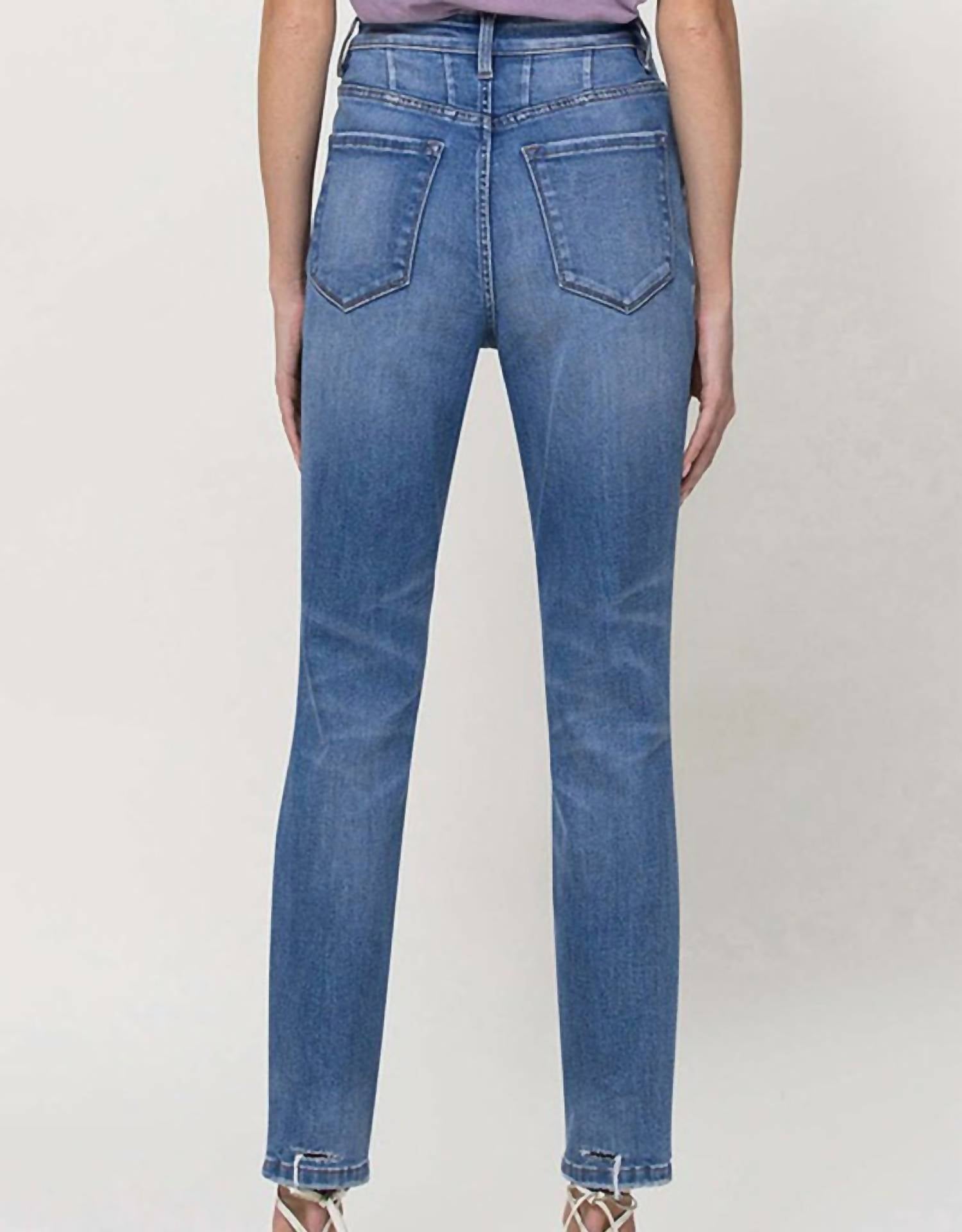Vervet By Flying Monkey - Erika Distressed Mom Jeans