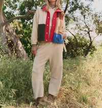 The Great. - Plush Color Block Sierra Vest